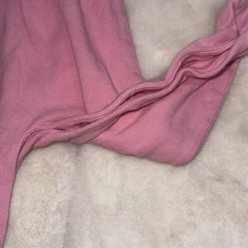 Ralph Lauren Baby Girl Pink Ruffle Collar Footed Pajama Outfit Cotton Sleeper 9M